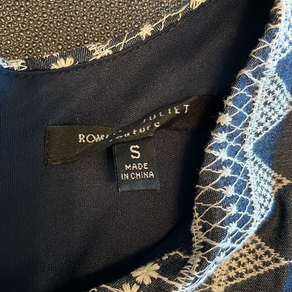 Romeo and Juliet couture sleeveless romper cut out 100% cotton size Small - Picture 4 of 11